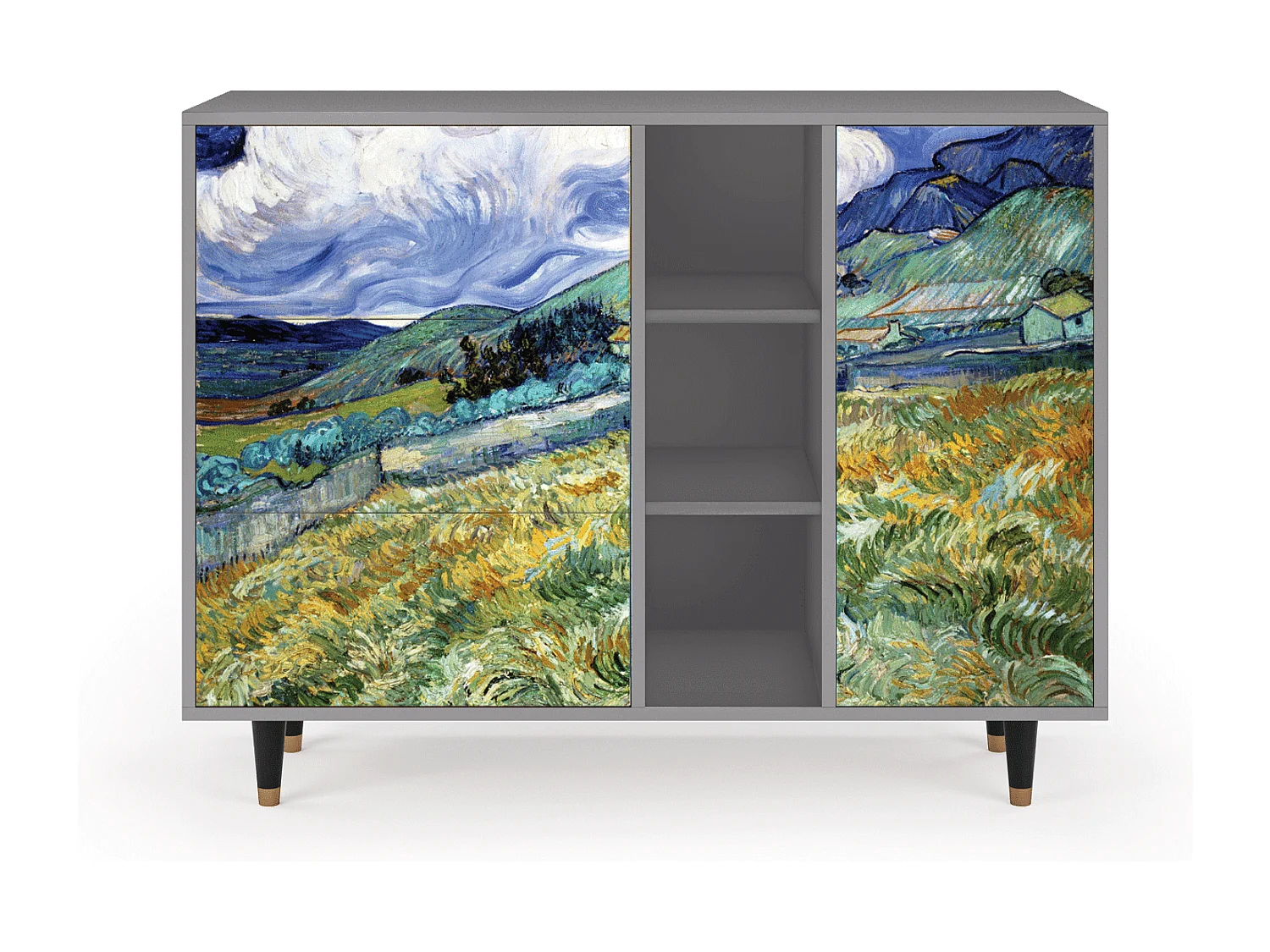 Dressoir - 125x98x48 cm - BS2 - Landscape, Grijs