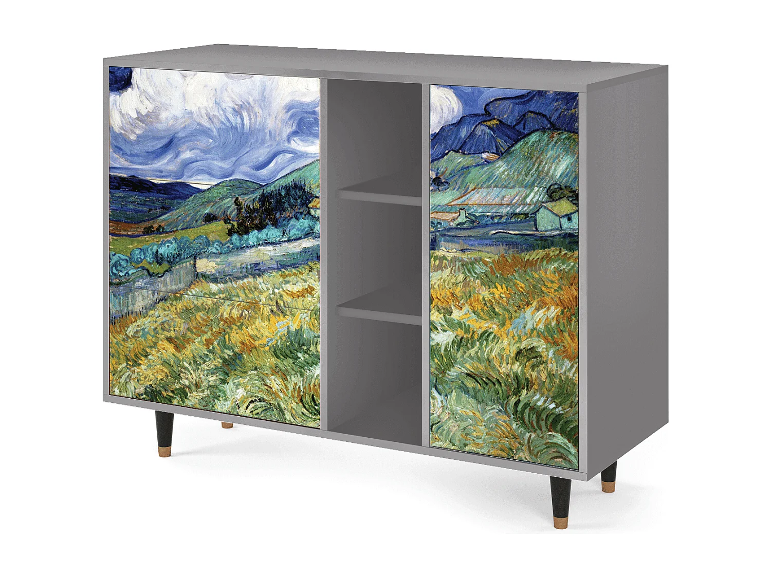 Dressoir - 125x98x48 cm - BS2 - Landscape, Grijs