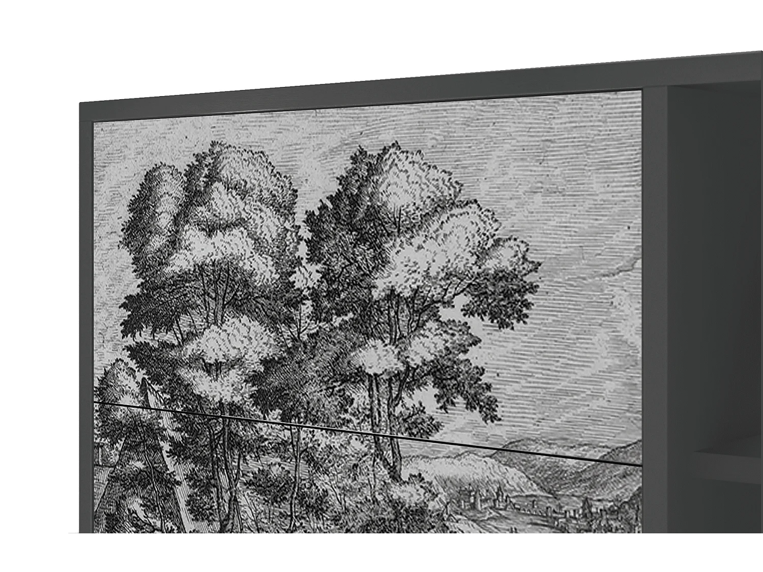 Dressoir - 125x98x48 cm - BS2 - Rusticorum, Antraciet