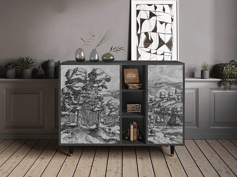 Buffet - 125x98x48 cm - BS2 - Rusticorum, Anthracite