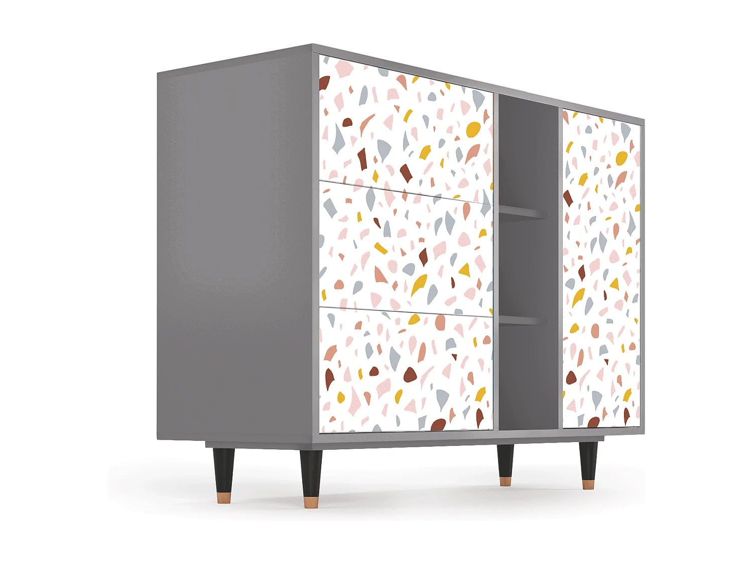 Aparador - 125x98x48 cm - BS2 - Marmelade Cheese, Gris