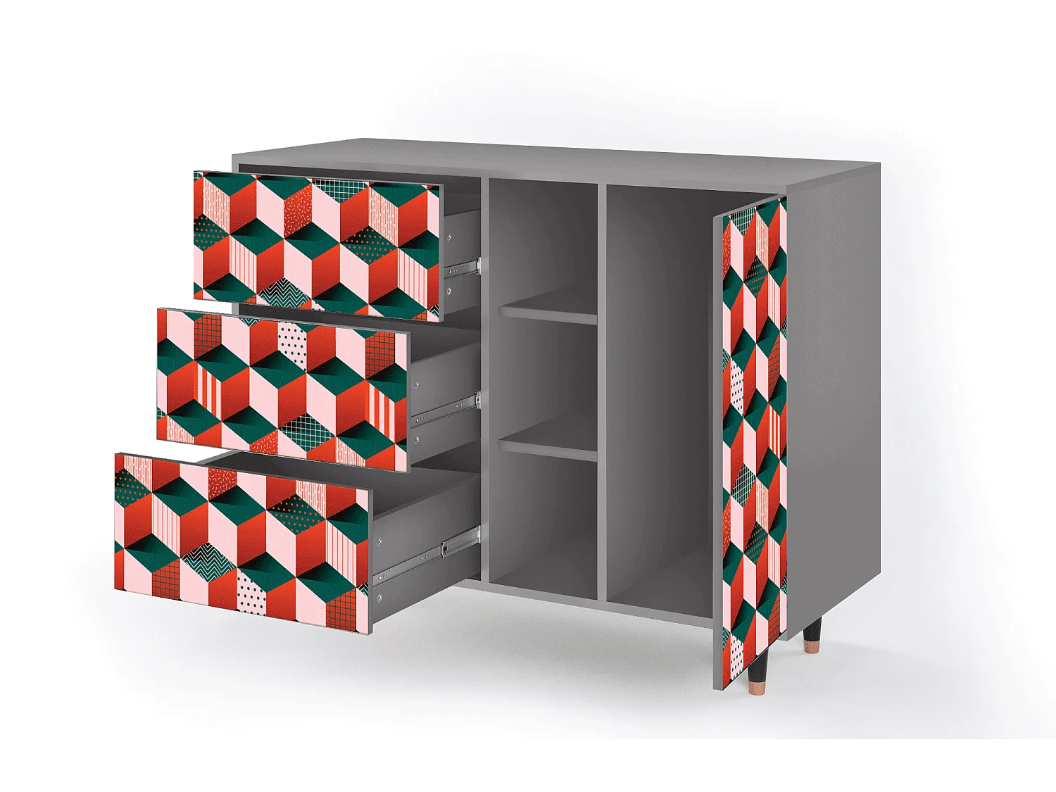 Dressoir - 125x98x48 cm - BS2 - Pepsi-Cola, Grijs