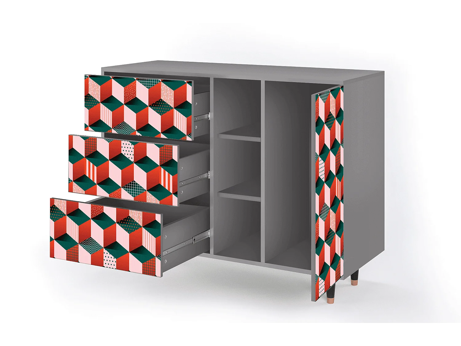 Buffet - 125x98x48 cm - BS2 - Pepsi-Cola, Gris