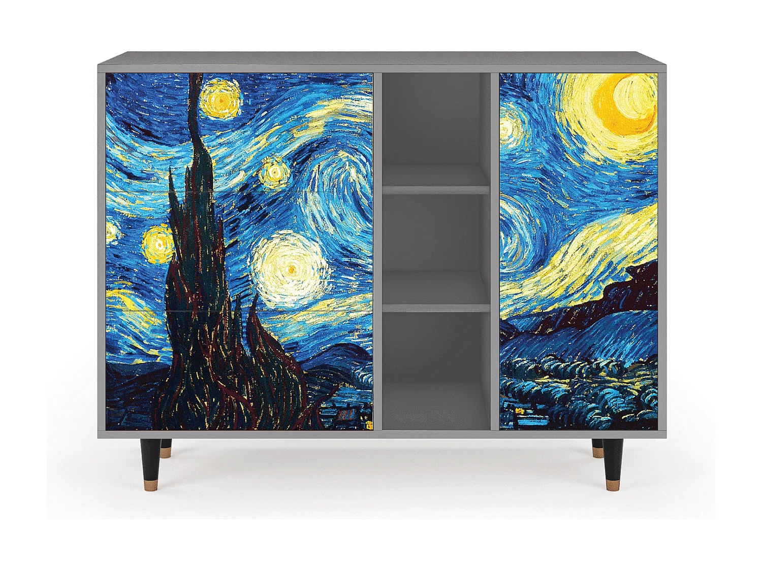 Sideboard - 125x98x48 cm - BS2 - The Starry Night  , Grau