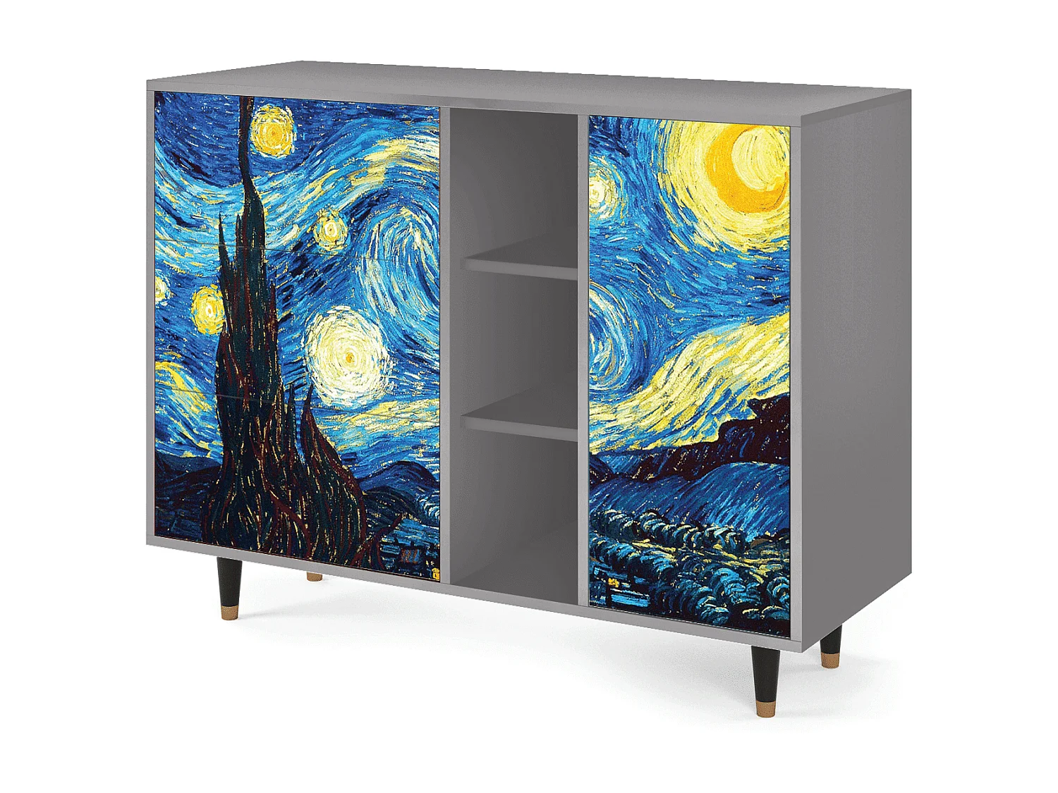 Sideboard - 125x98x48 cm - BS2 - The Starry Night  , Grau