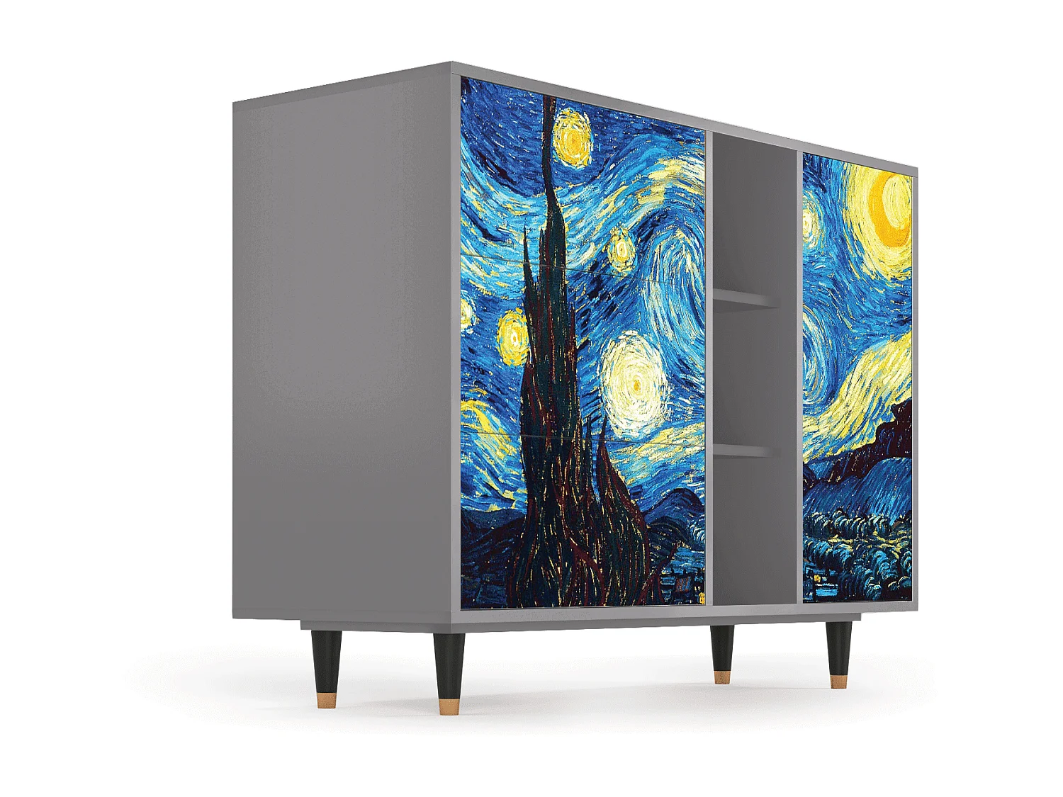 Sideboard - 125x98x48 cm - BS2 - The Starry Night  , Grau