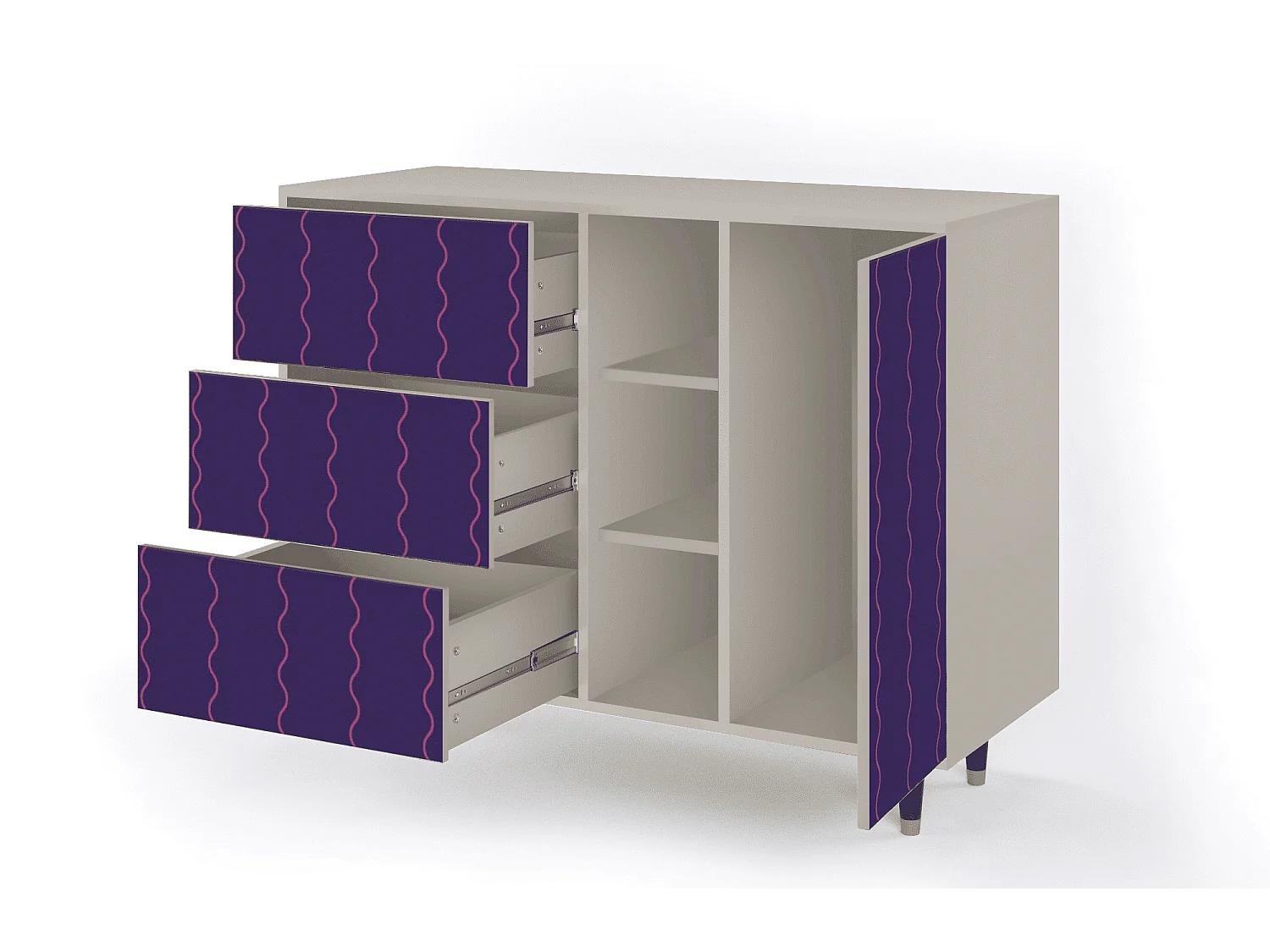 Buffet - 125x98x48 cm - BS2 - Grape Maccaroni, Sable