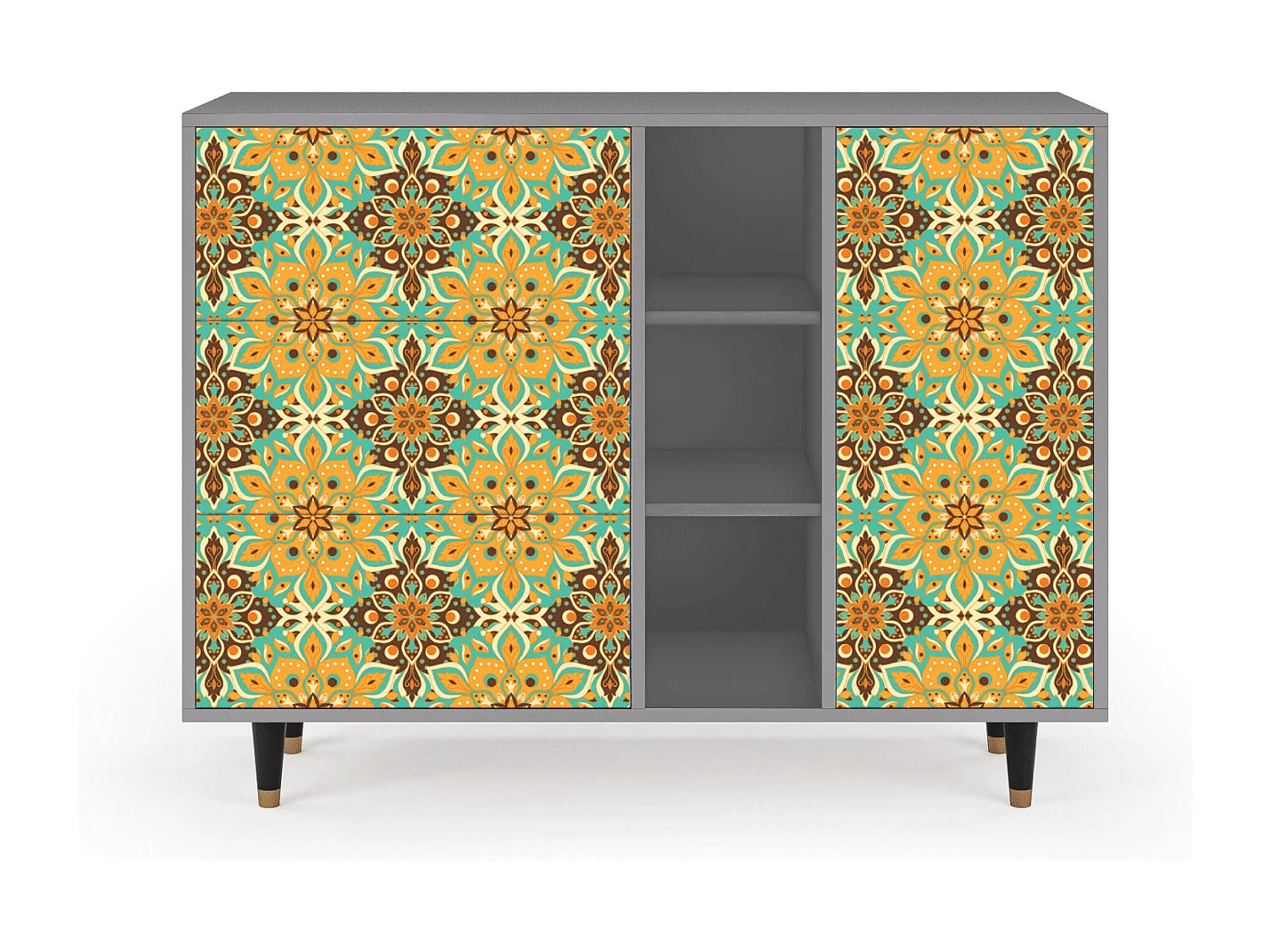 Buffet - 125x98x48 cm - BS2 - Indian Spices, Gris