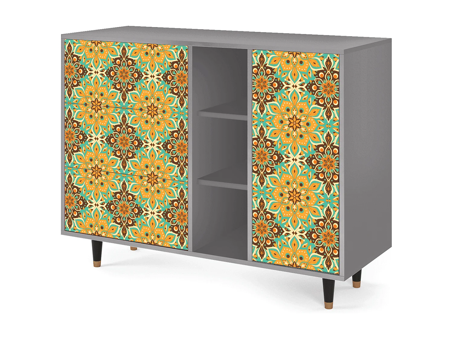 Buffet - 125x98x48 cm - BS2 - Indian Spices, Gris