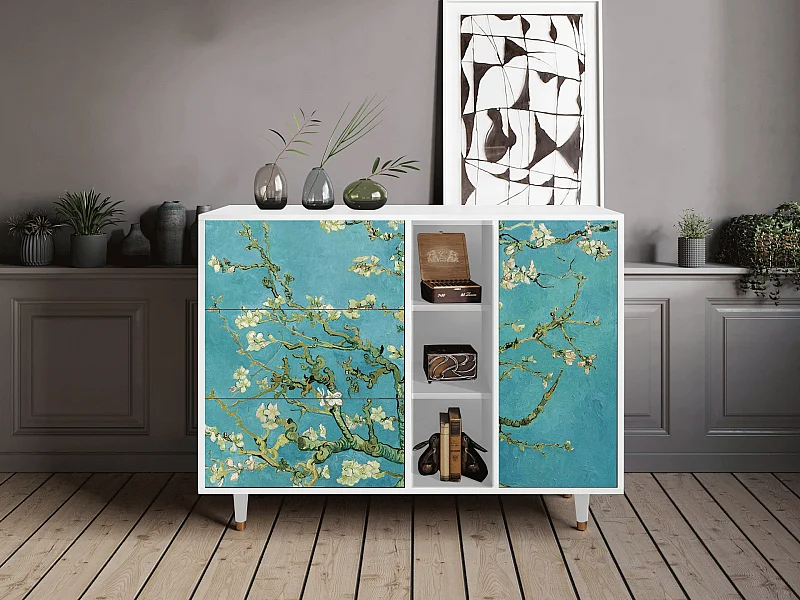 Buffet - 125x98x48 cm - BS2 - Almond Blossom, Blanc