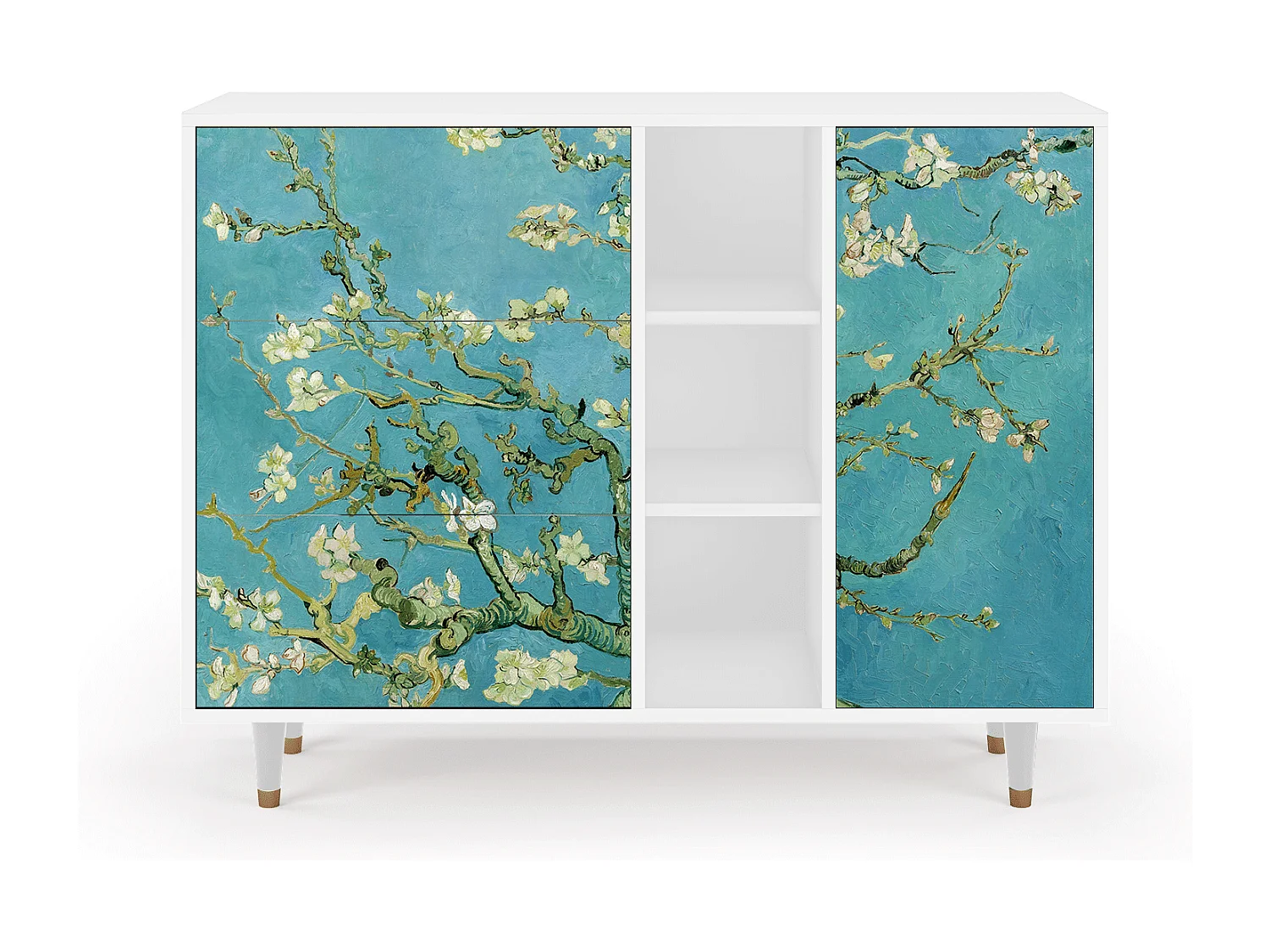 Buffet - 125x98x48 cm - BS2 - Almond Blossom, Blanc