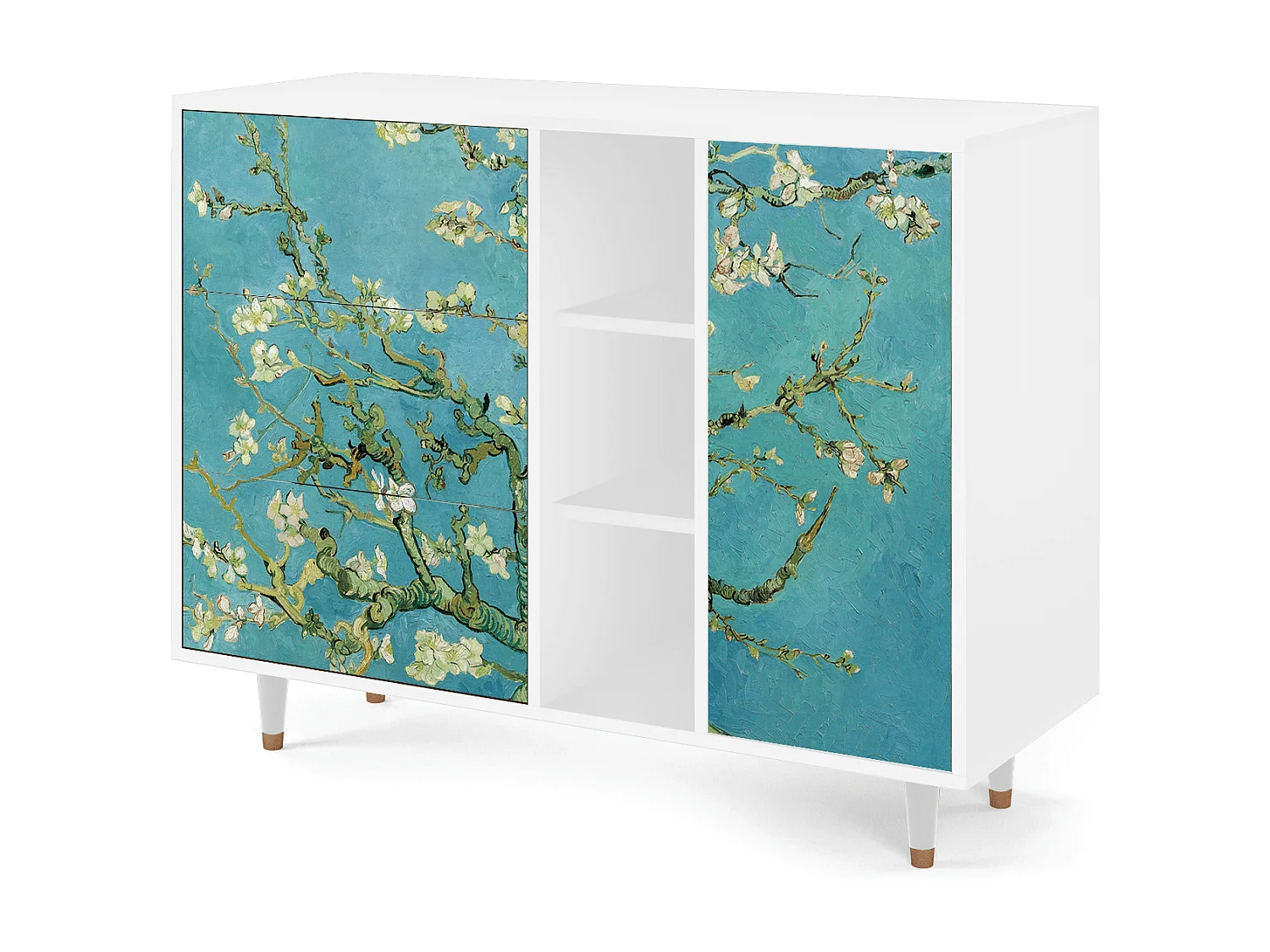 Buffet - 125x98x48 cm - BS2 - Almond Blossom, Blanc