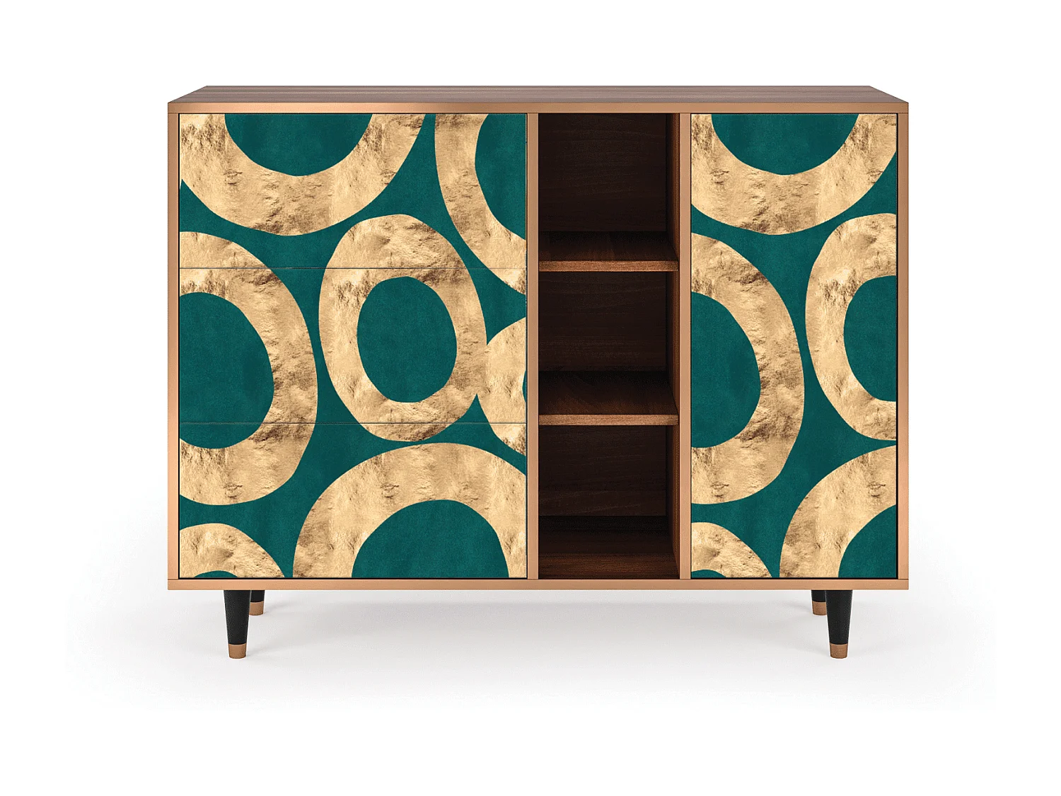 Dressoir - 125x98x48 cm - BS2 - Zircon Sphere, Walnoot