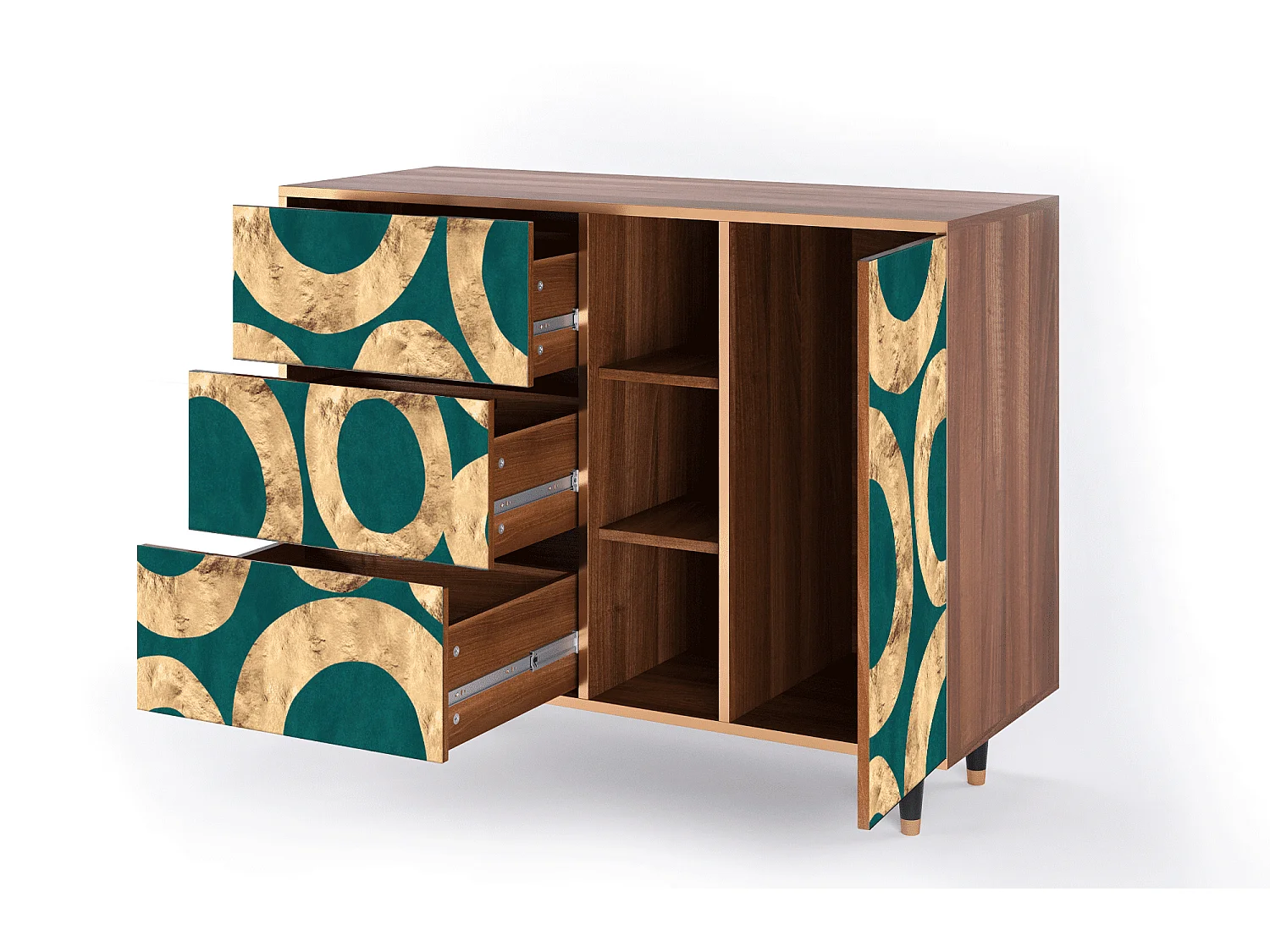 Buffet - 125x98x48 cm - BS2 - Zircon Sphere, Noyer