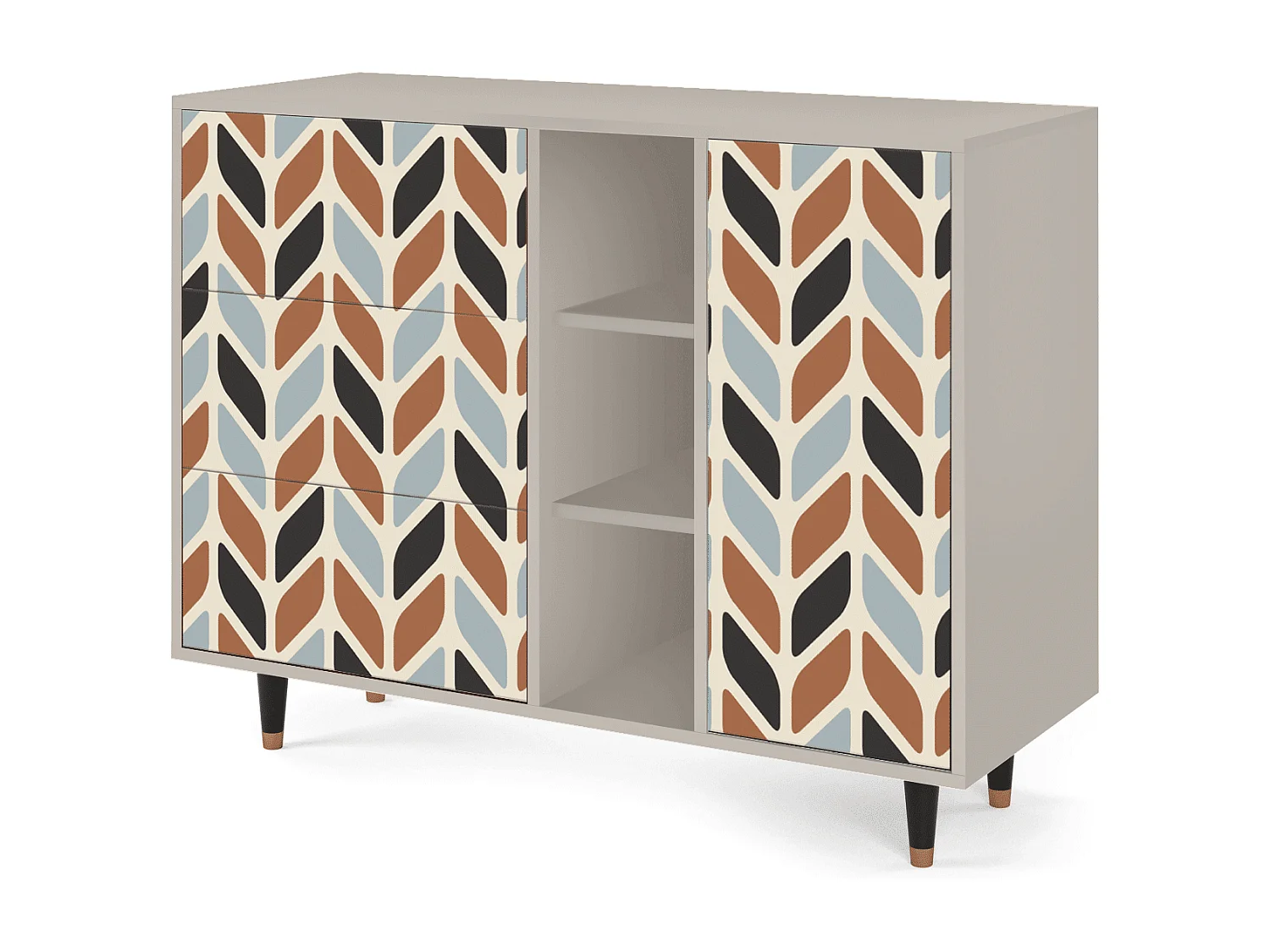 Buffet - 125x98x48 cm - BS2 - Beige Laure, Sable