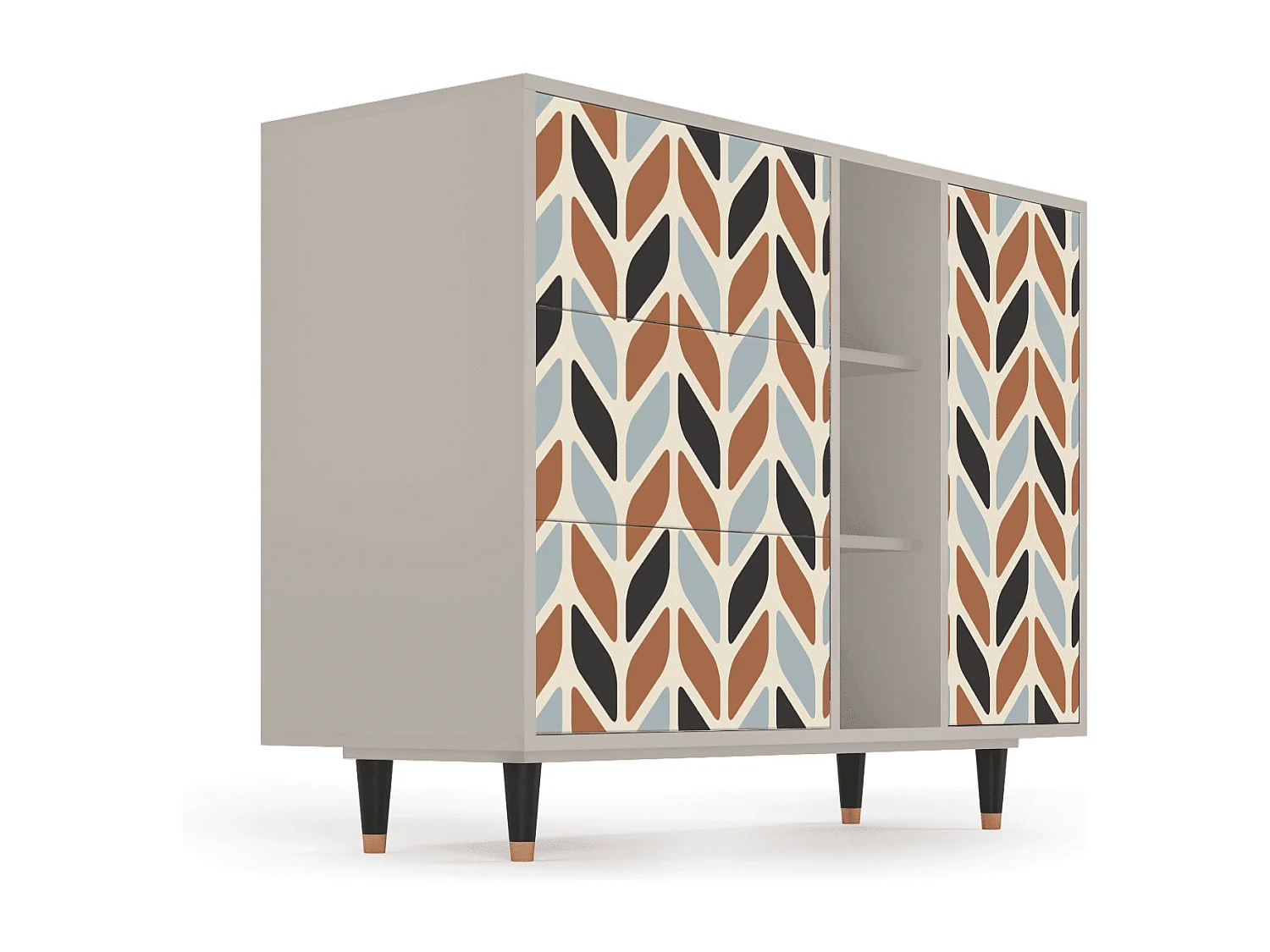 Buffet - 125x98x48 cm - BS2 - Beige Laure, Sable