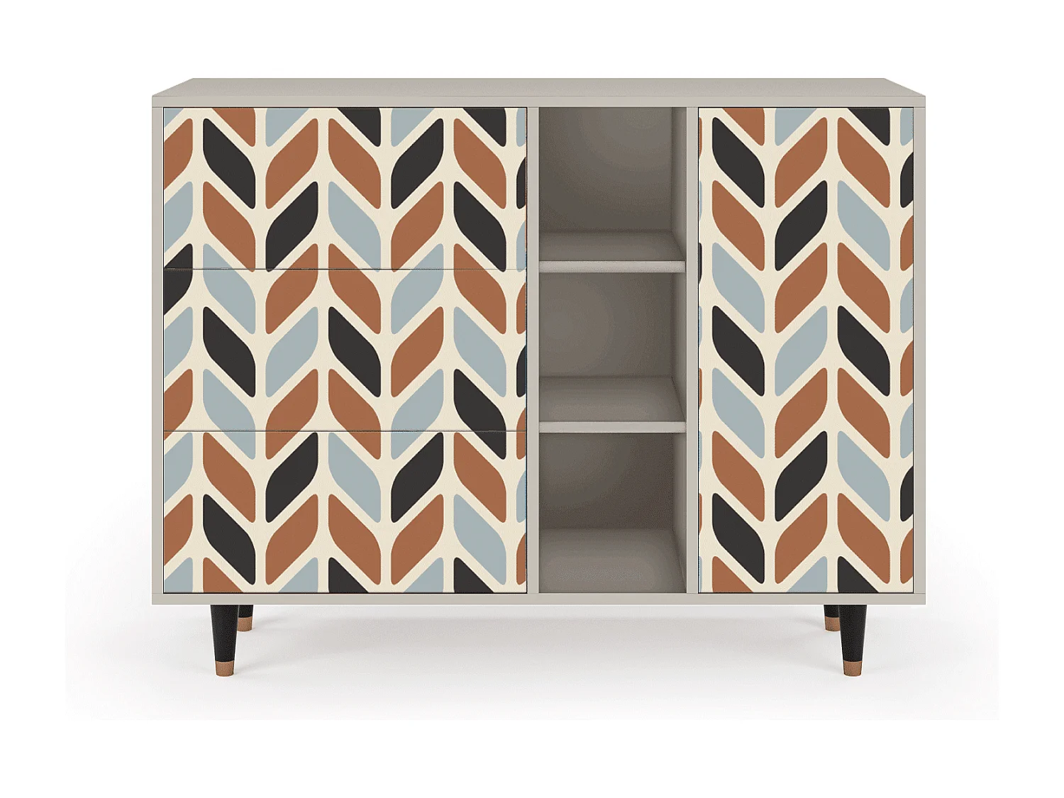 Aparador - 125x98x48 cm - BS2 - Beige Laure, Areia