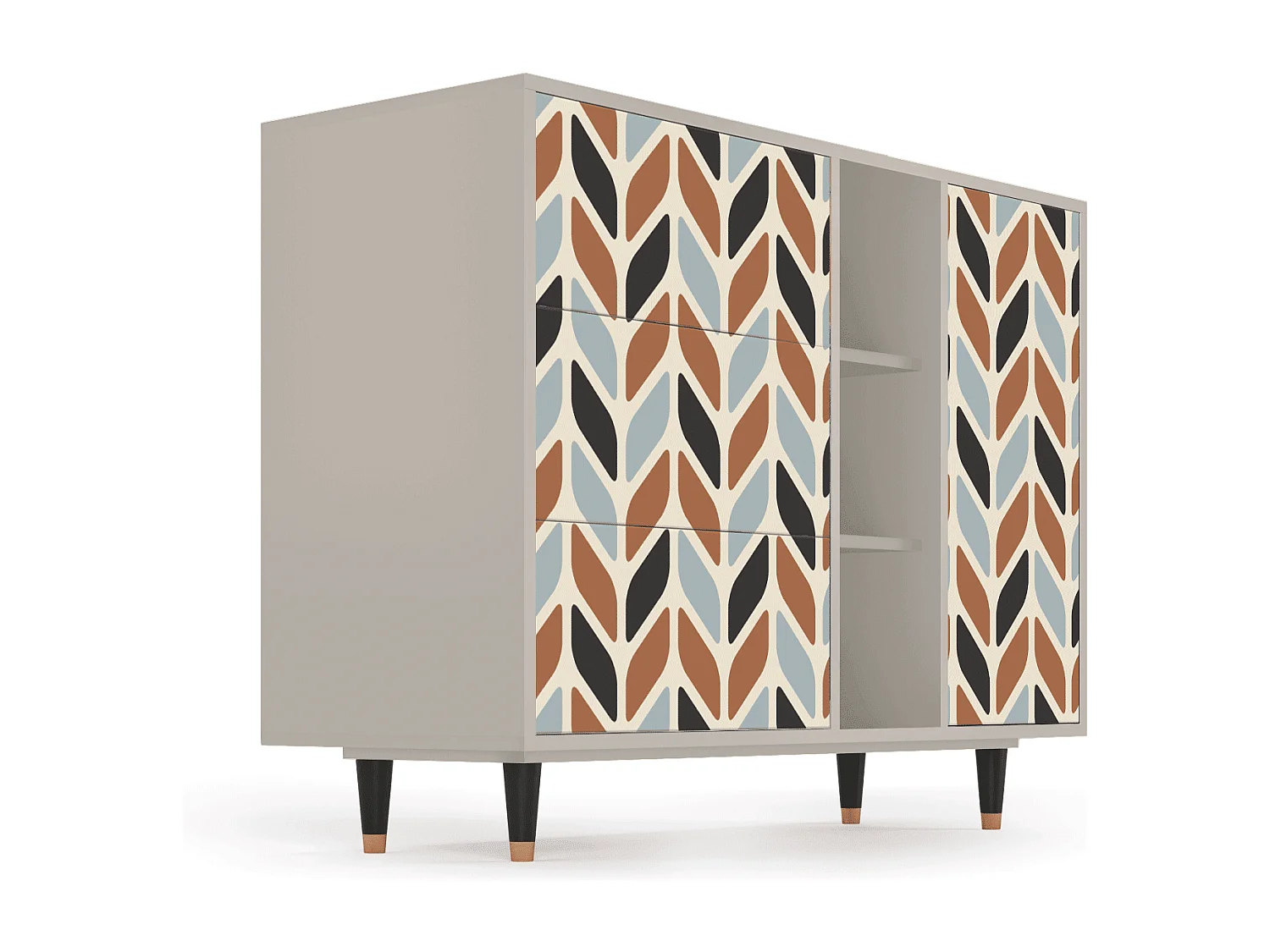 Aparador - 125x98x48 cm - BS2 - Beige Laure, Areia