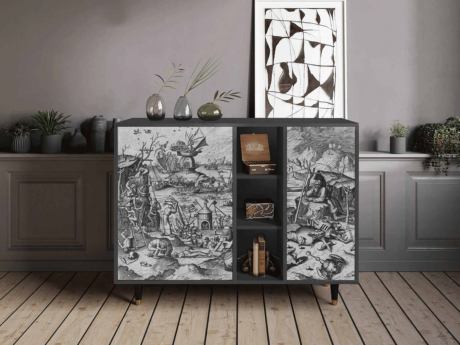 Buffet - 125x98x48 cm - BS2 - The Temptation, Anthracite