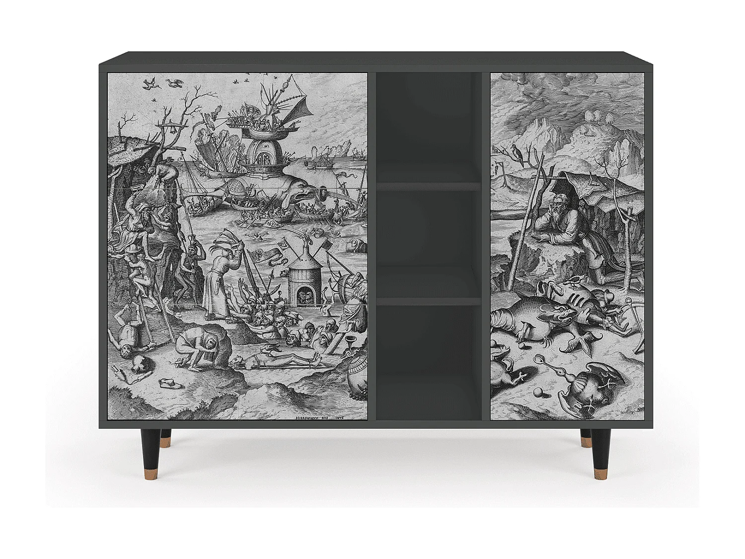 Buffet - 125x98x48 cm - BS2 - The Temptation, Anthracite