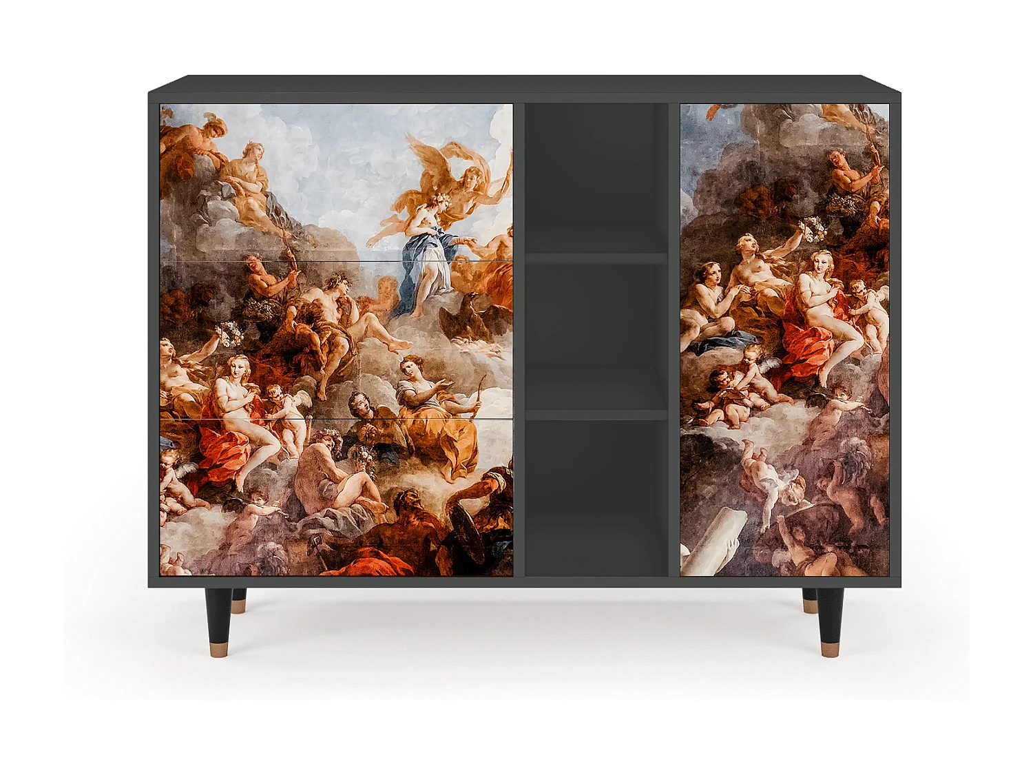 Dressoir - 125x98x48 cm - BS2 - Versailles, Antraciet