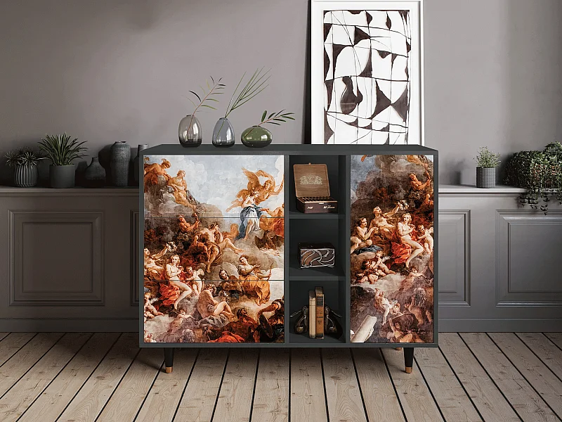 Dressoir - 125x98x48 cm - BS2 - Versailles, Antraciet