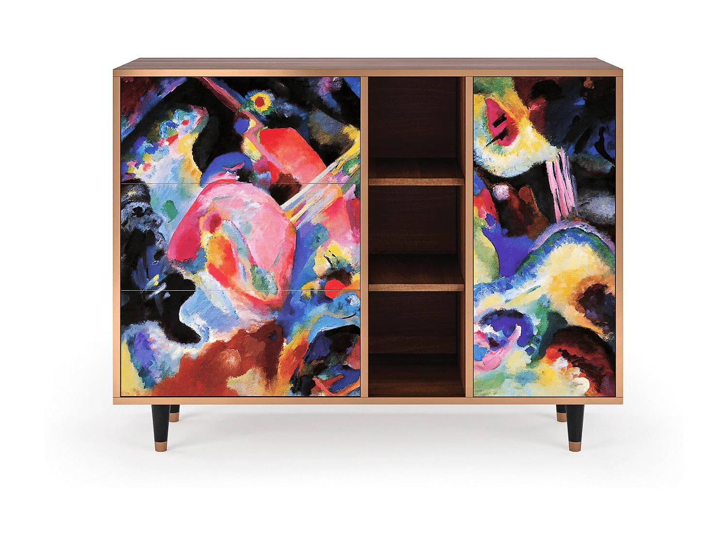 Dressoir - 125x98x48 cm - BS2 - Kandinsky, Walnoot
