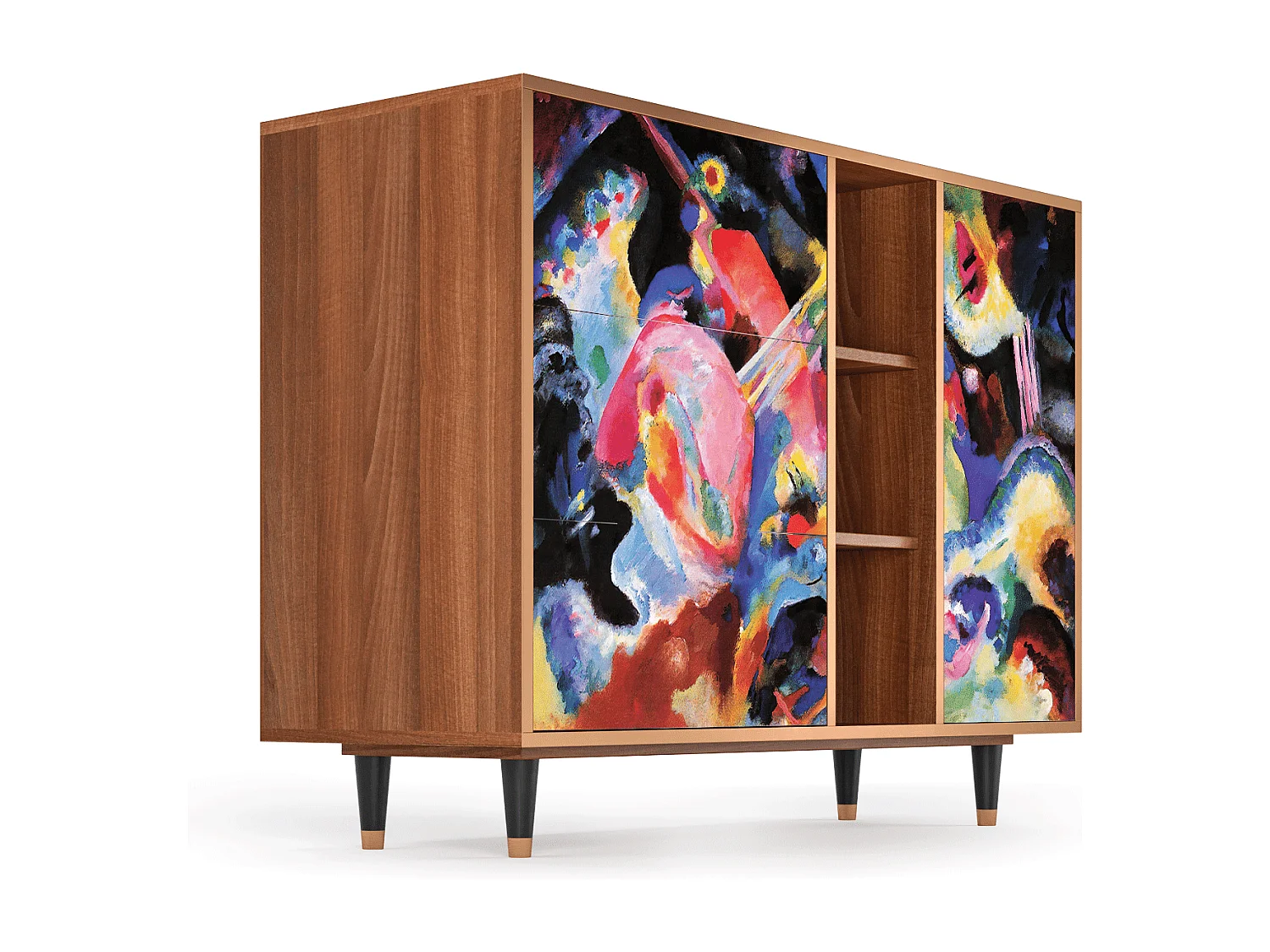 Kredens - 125x98x48 cm - BS2 - Kandinsky, Orzech