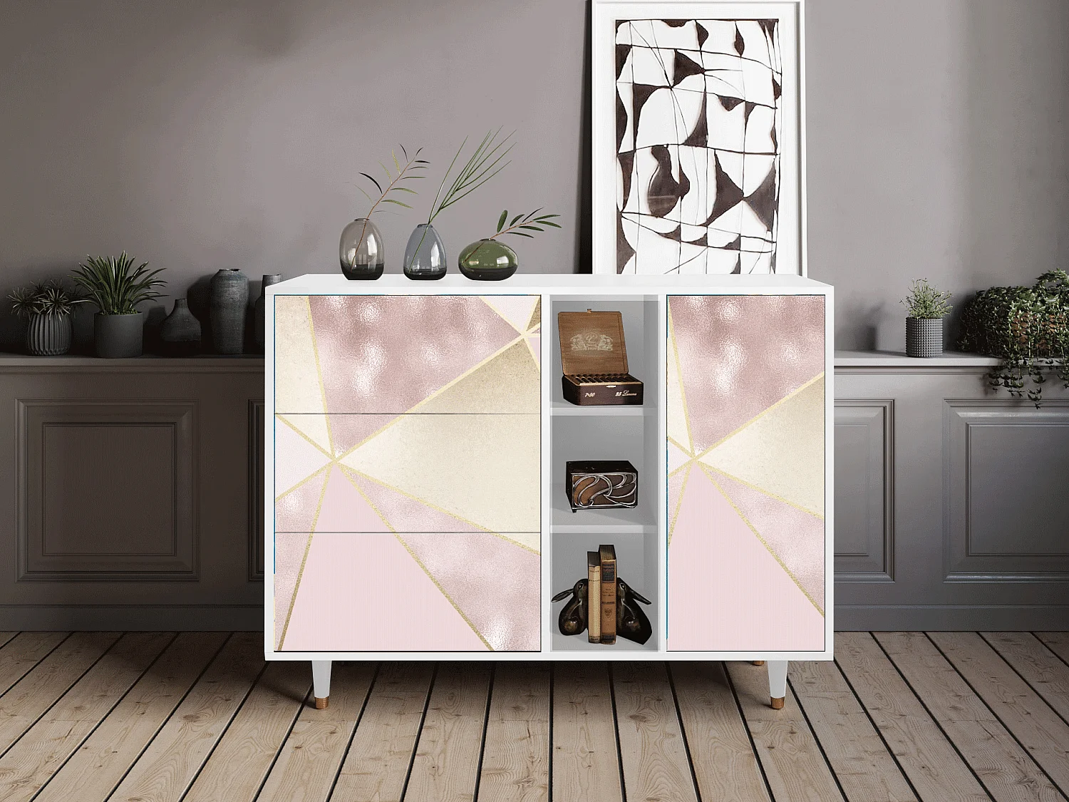 Sideboard - 125x98x48 cm - BS2 - Cosmopolitan Diva, Weiß