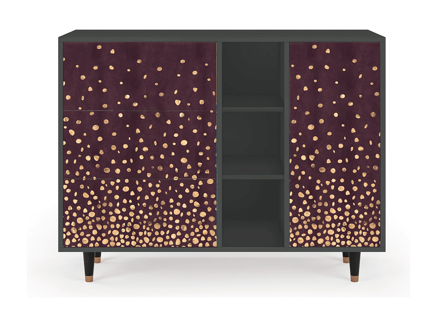 Buffet - 125x98x48 cm - BS2 - Glowworms, Anthracite