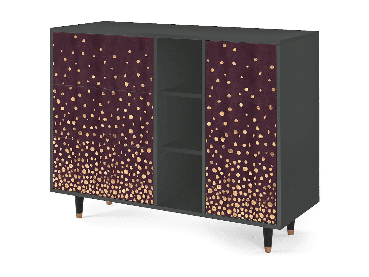 Buffet - 125x98x48 cm - BS2 - Glowworms, Anthracite