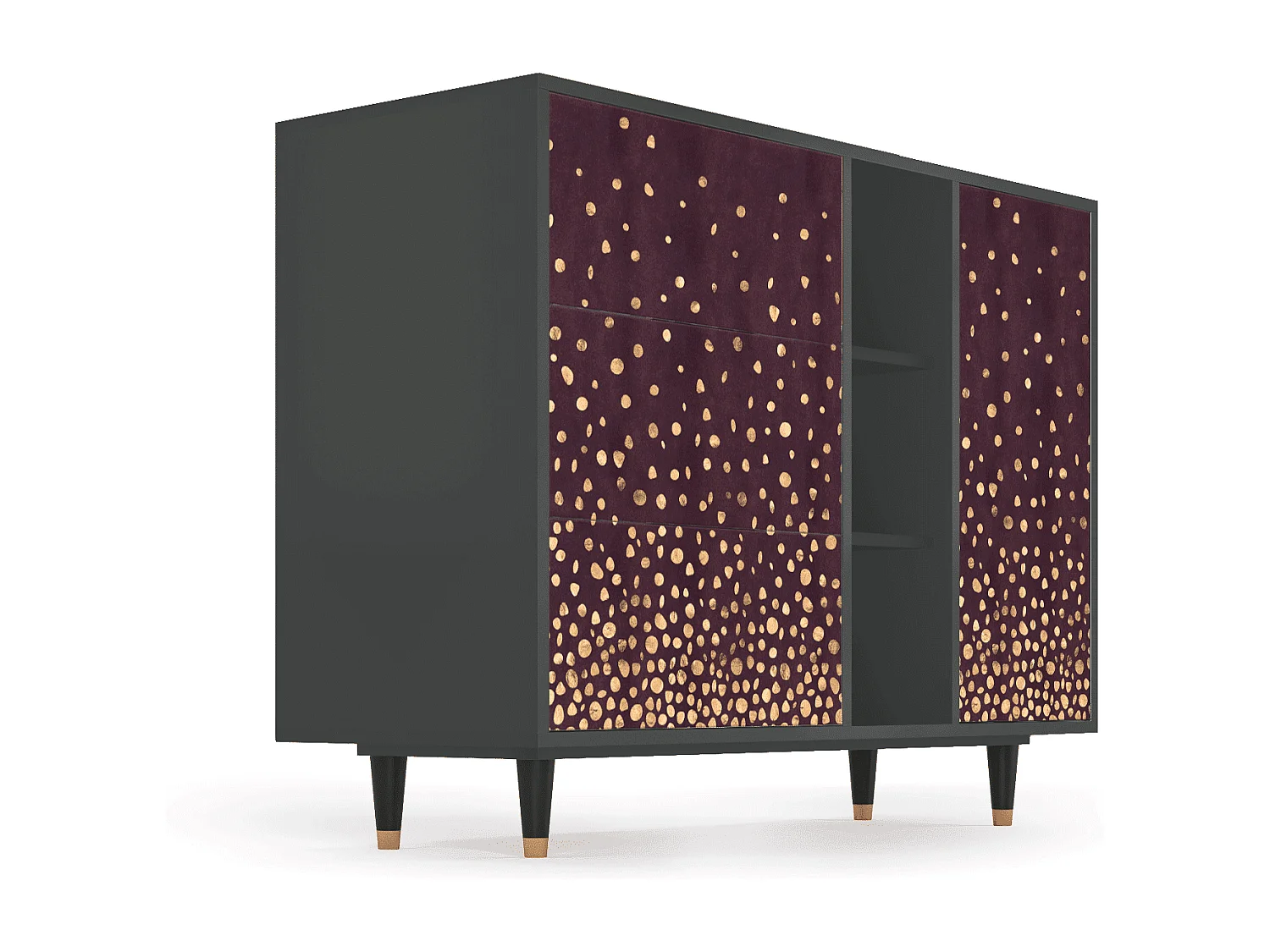 Dressoir - 125x98x48 cm - BS2 - Glowworms, Antraciet