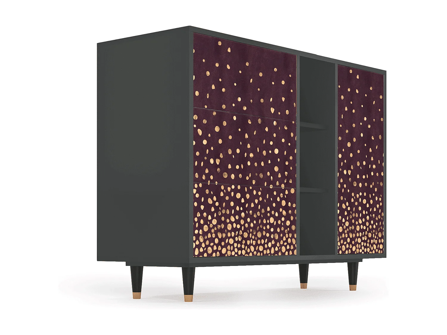 Buffet - 125x98x48 cm - BS2 - Glowworms, Anthracite