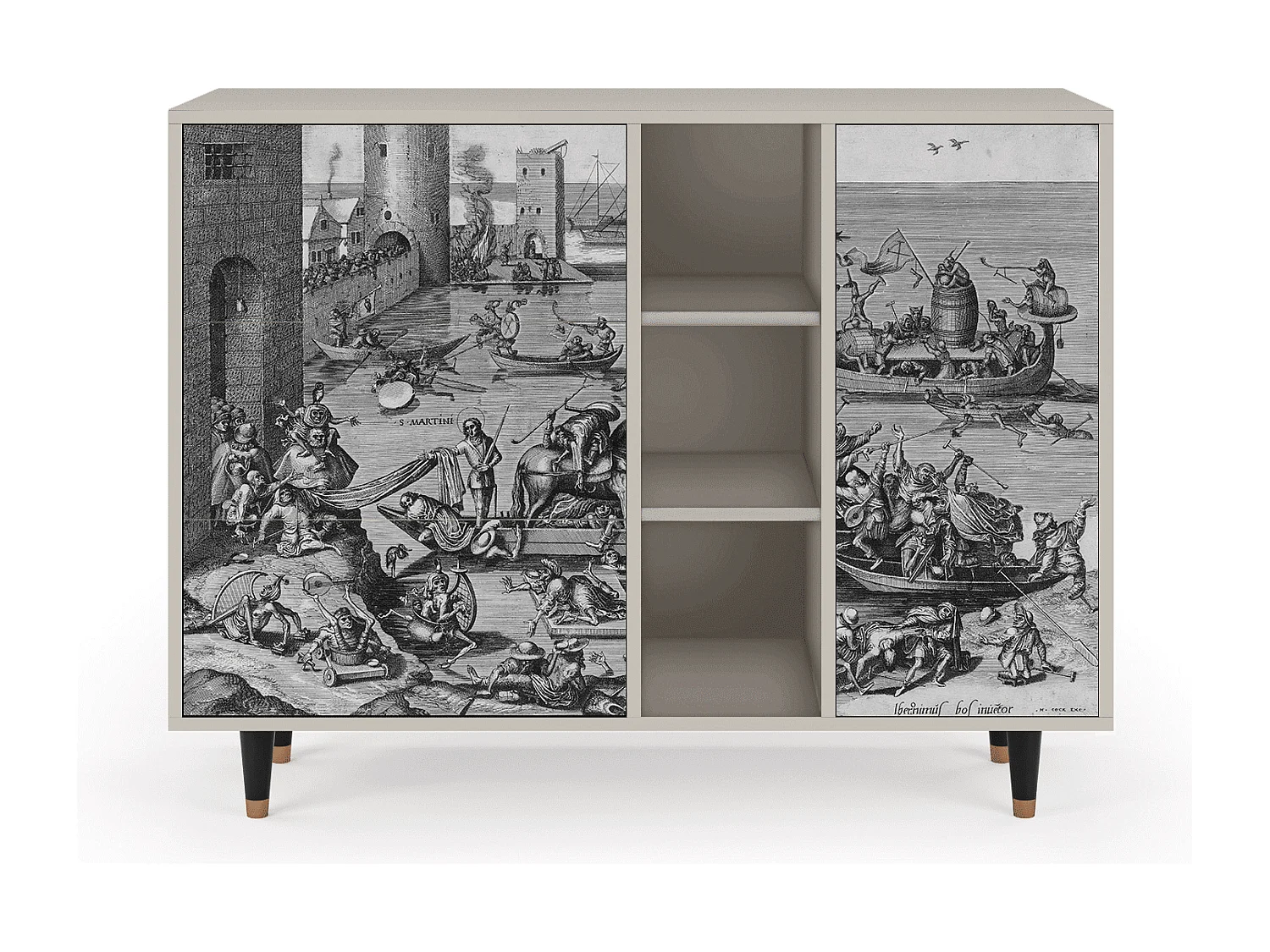 Aparador - 125x98x48 cm - BS2 - Saint Martin, Areia