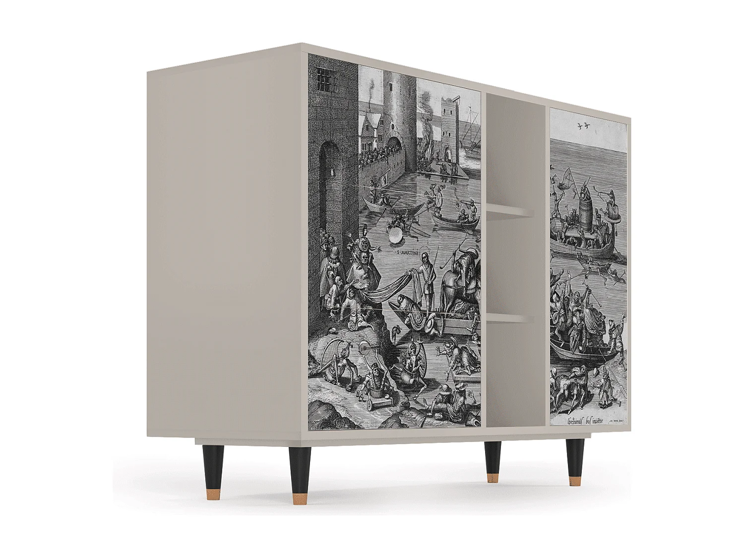 Aparador - 125x98x48 cm - BS2 - Saint Martin, Areia