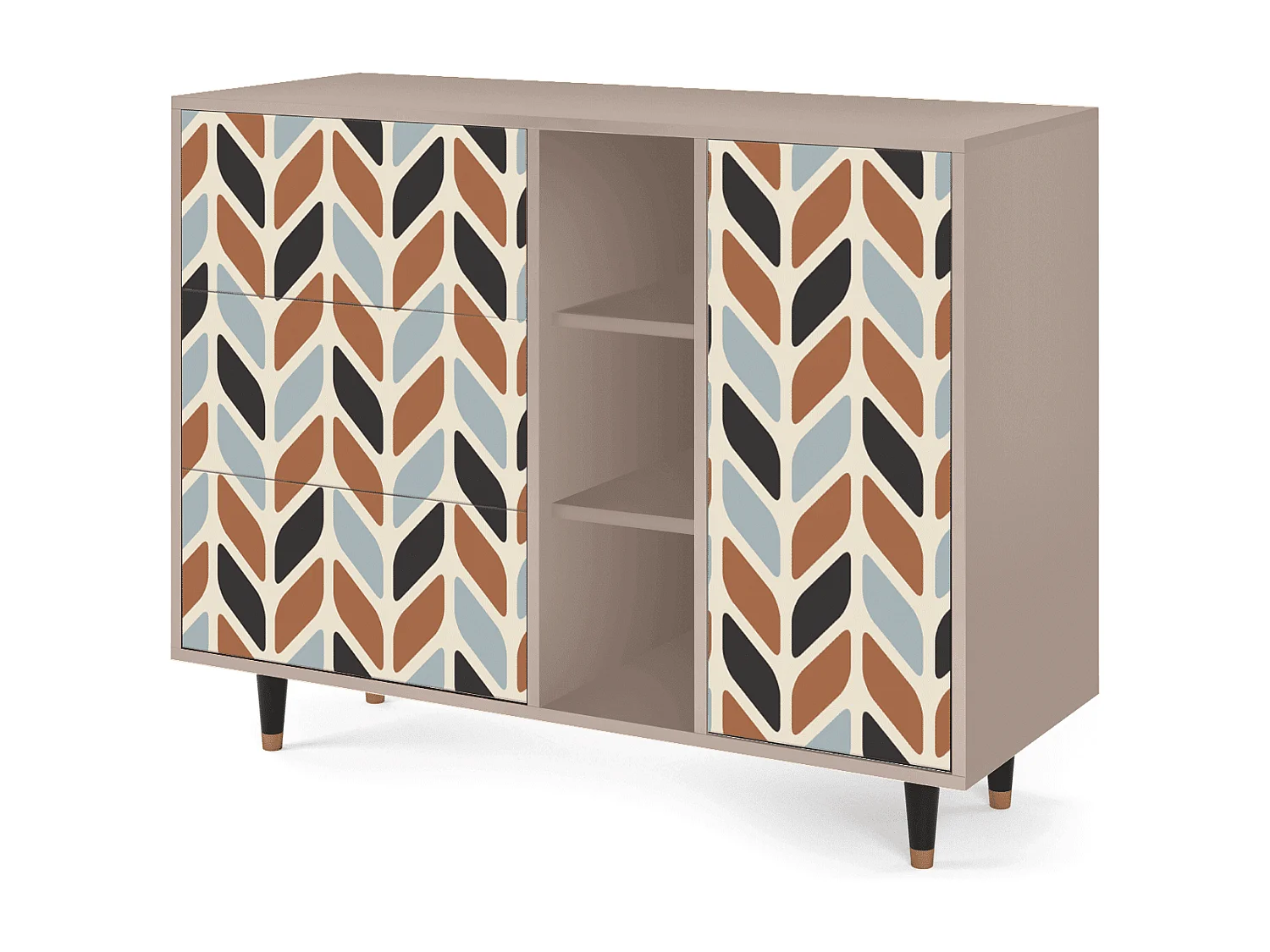 Buffet - 125x98x48 cm - BS2 - Beige Laure, Latte