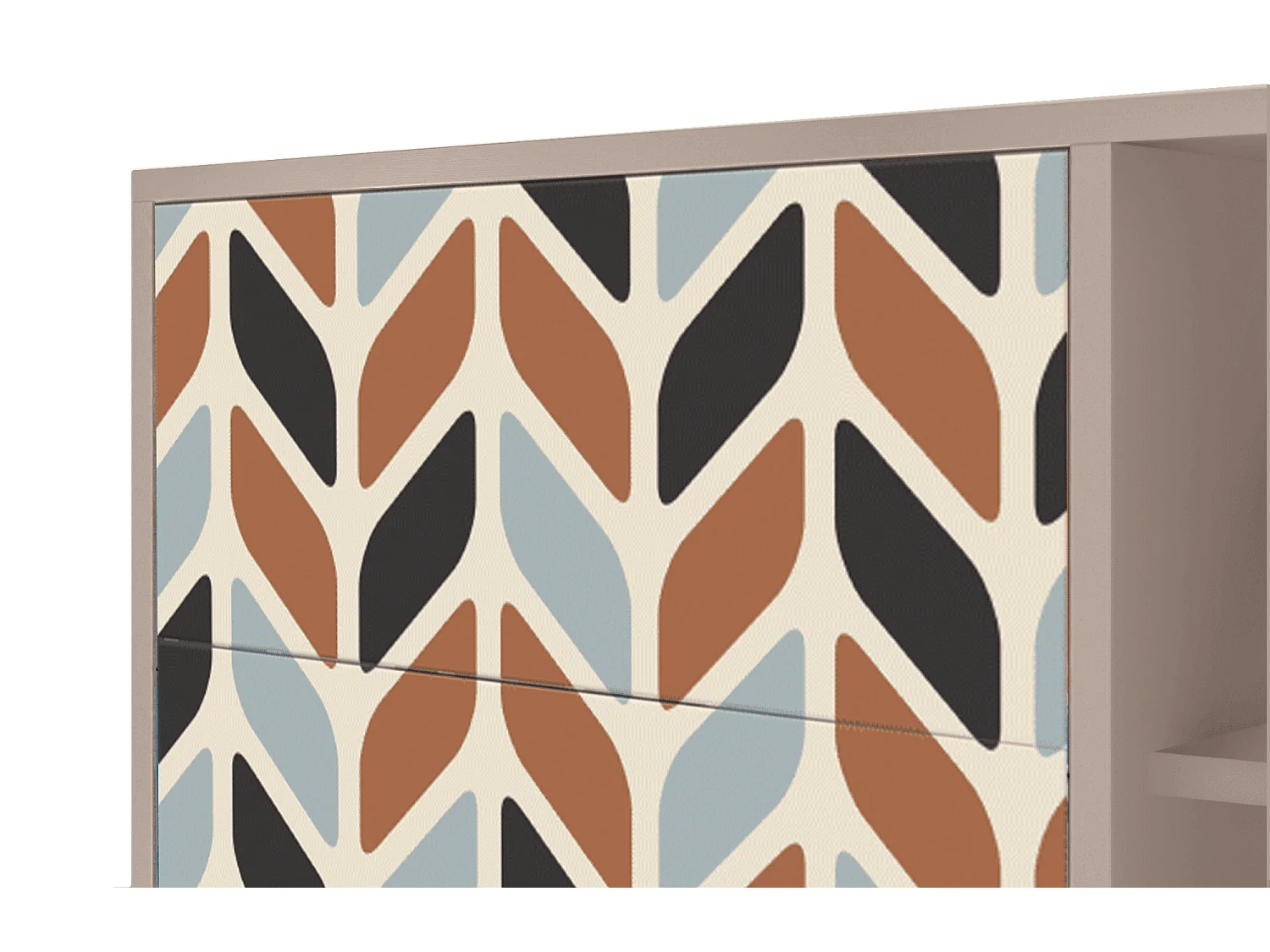 Buffet - 125x98x48 cm - BS2 - Beige Laure, Latte