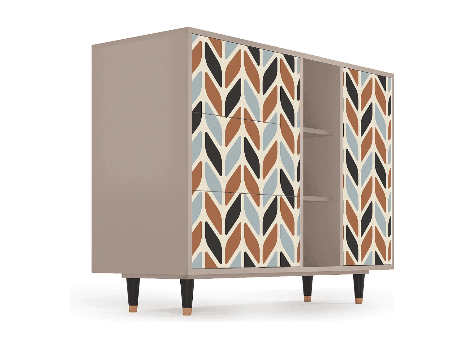 Kredens - 125x98x48 cm - BS2 - Beige Laure, Latte