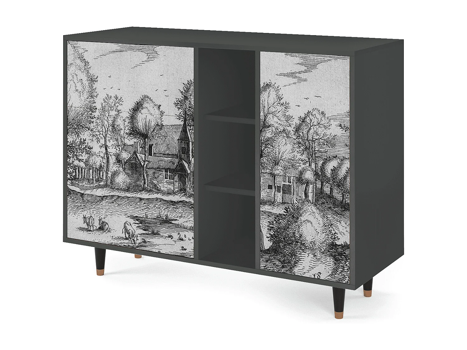 Credenza - 125x98x48 cm - BS2 - A Pond, Antracite