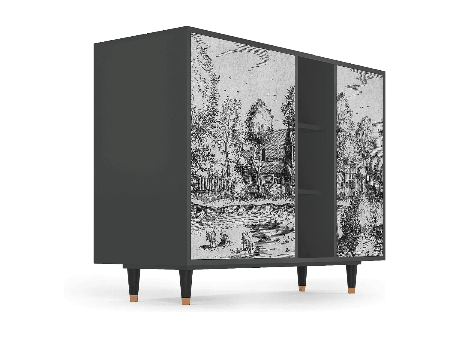 Credenza - 125x98x48 cm - BS2 - A Pond, Antracite