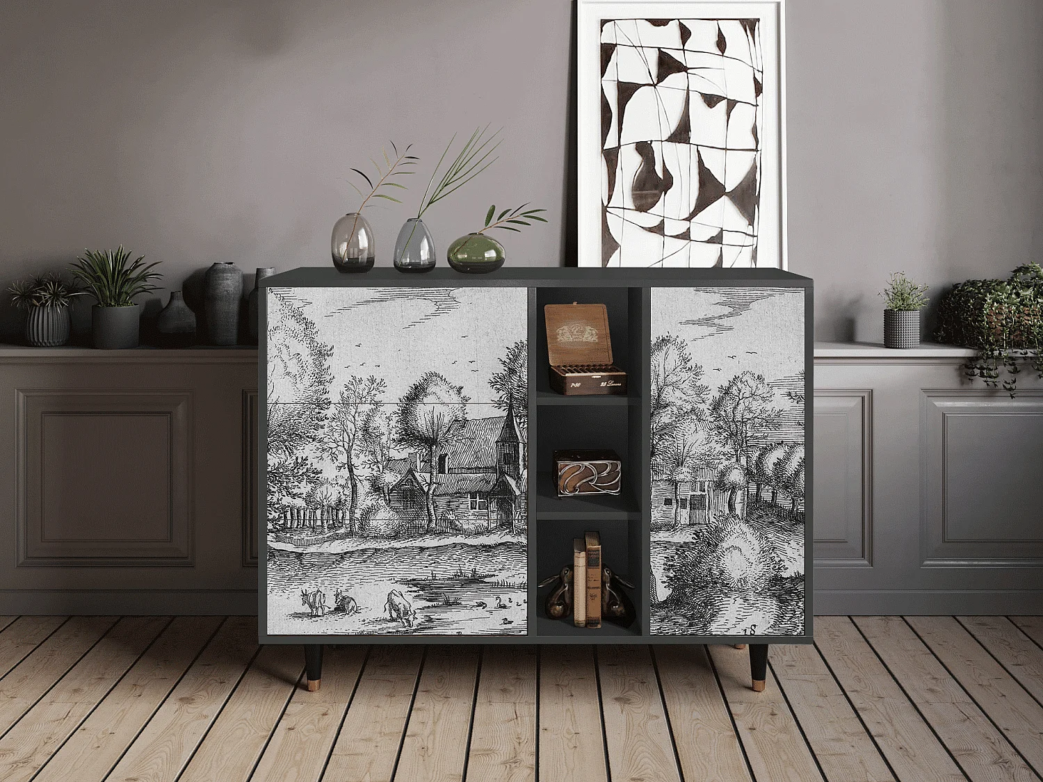 Buffet - 125x98x48 cm - BS2 - A Pond, Anthracite