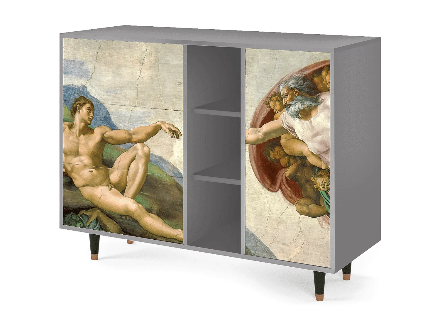Dressoir - 125x98x48 cm - BS2 - The Creation of Adam, Grijs