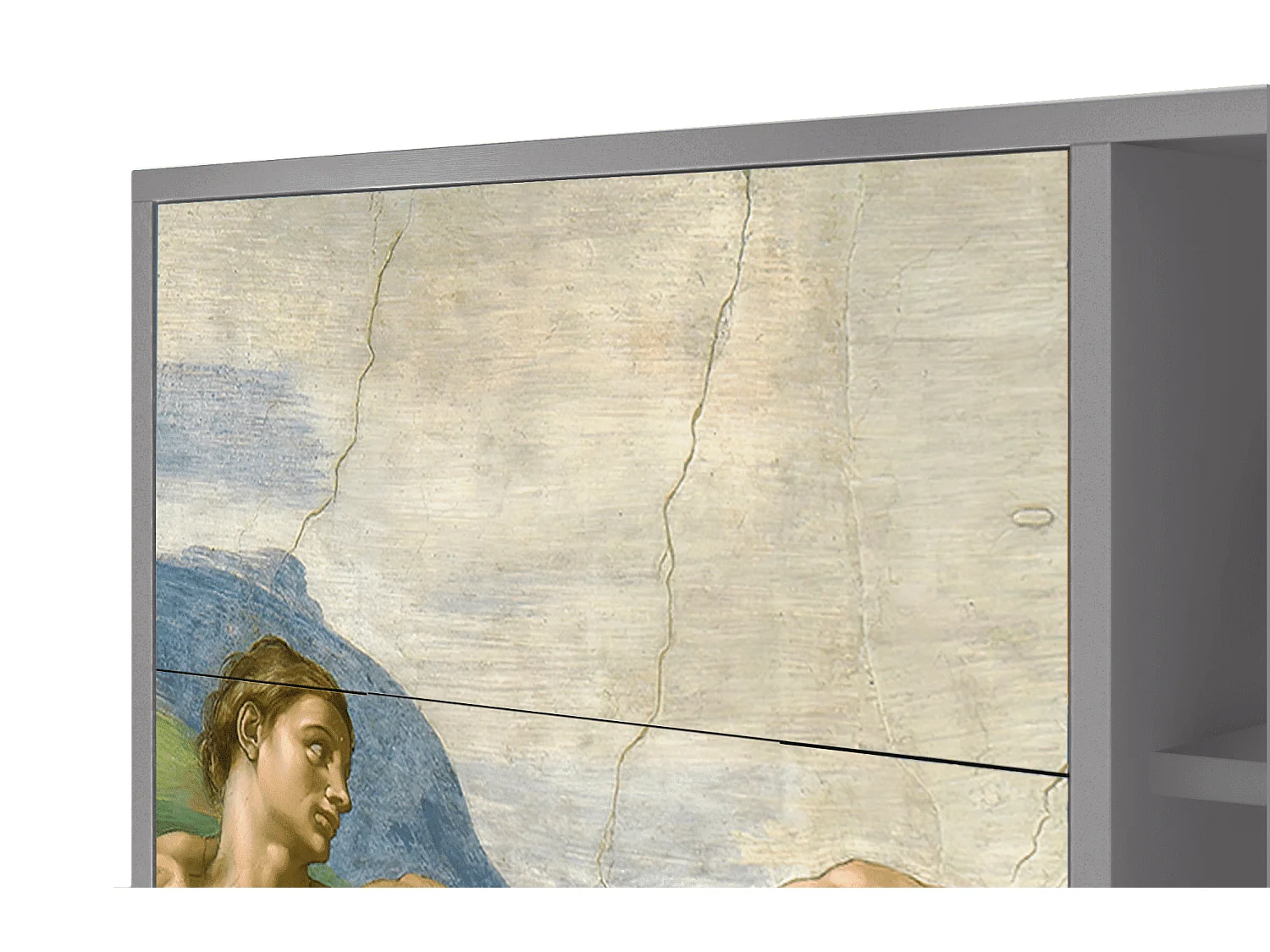 Dressoir - 125x98x48 cm - BS2 - The Creation of Adam, Grijs