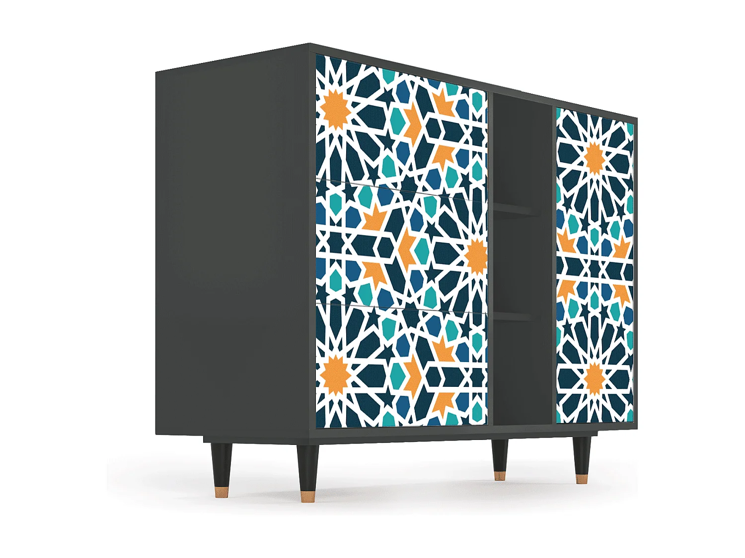 Buffet - 125x98x48 cm - BS2 - Kaleidoscope, Anthracite