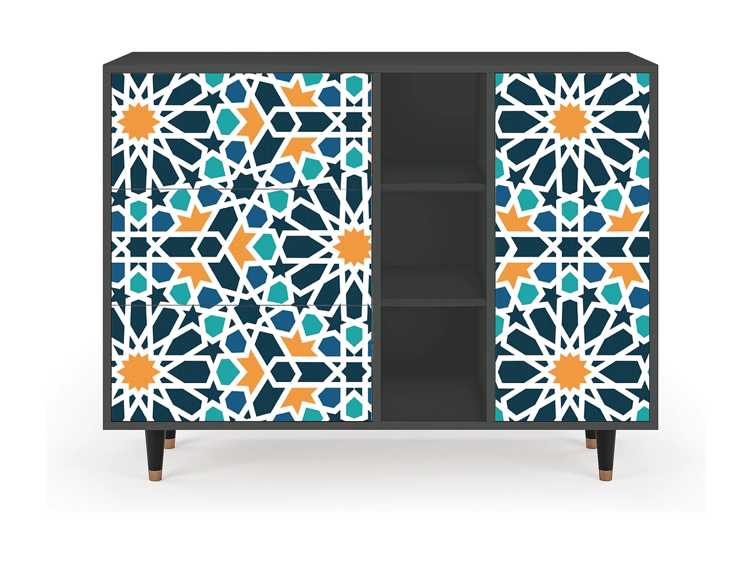 Buffet - 125x98x48 cm - BS2 - Kaleidoscope, Anthracite