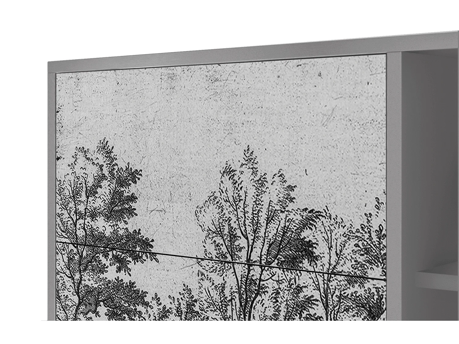 Buffet - 125x98x48 cm - BS2 - Castle with Bridge, Gris