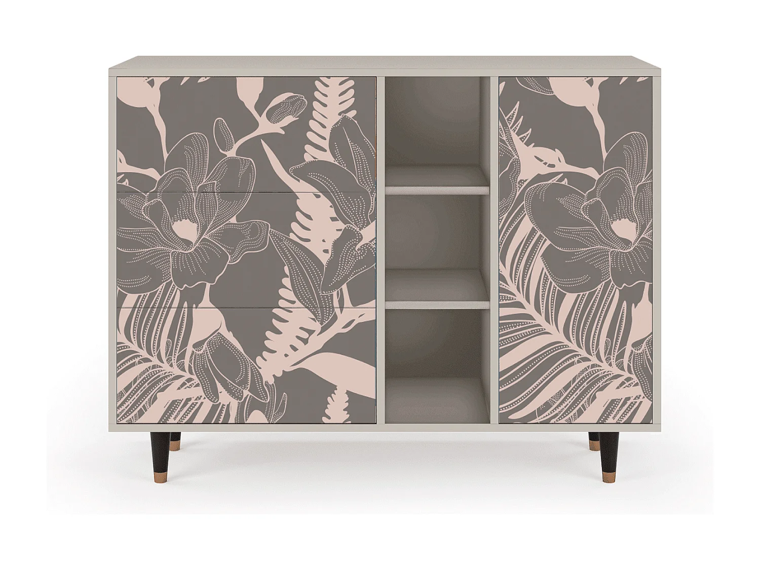 Credenza - 125x98x48 cm - BS2 - Issabelline Flower, Sabbia