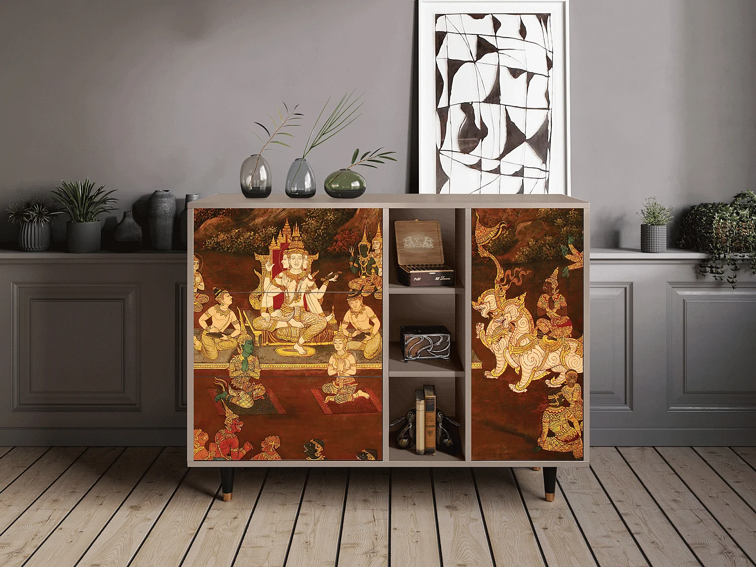 Buffet - 125x98x48 cm - BS2 - Malyavan, Latte