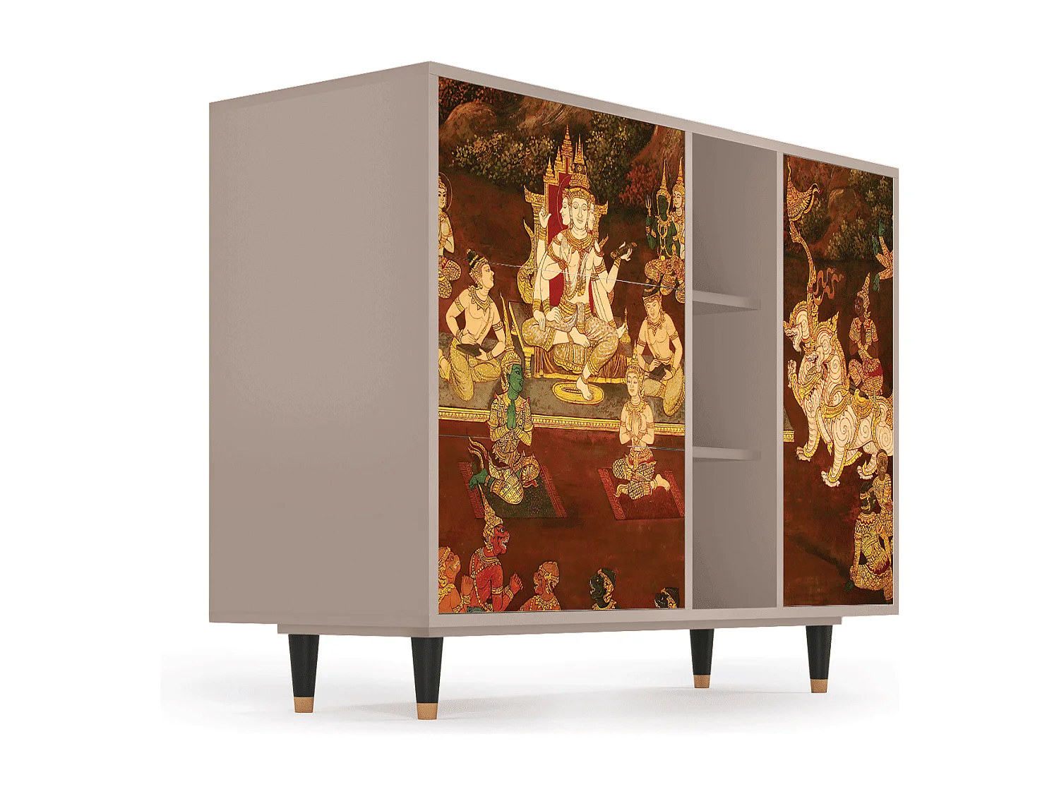 Dressoir - 125x98x48 cm - BS2 - Malyavan, Latte