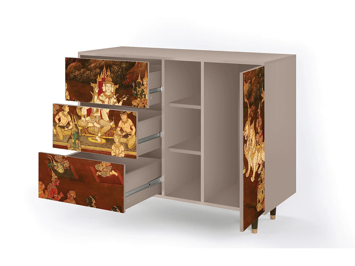 Buffet - 125x98x48 cm - BS2 - Malyavan, Latte